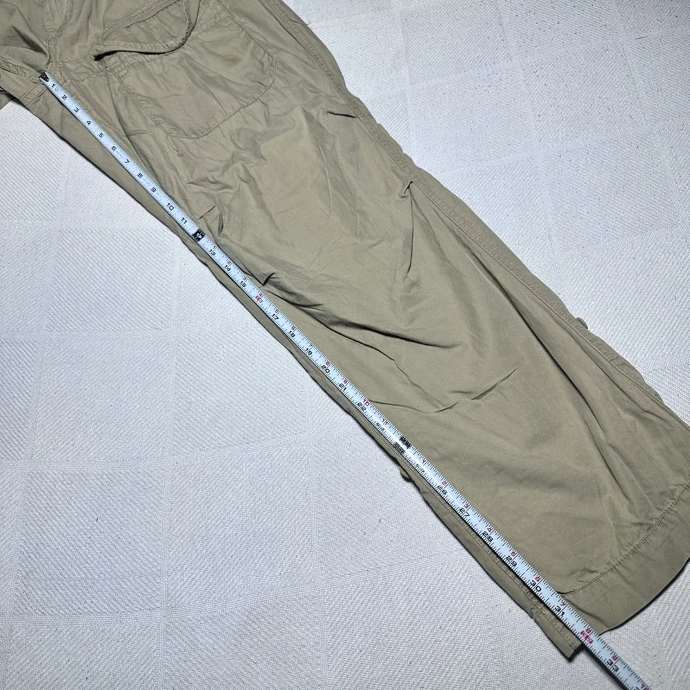 Polo Ralph Lauren Cargo Pants Men 34x32 Roll Up Leg Outdoors Hiking Tan Khaki